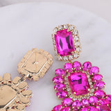 Crystal Dangle Earrings Rhinestone Weddings Party Jewelry