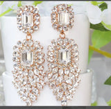 Crystal Dangle Earrings Rhinestone Weddings Party Jewelry