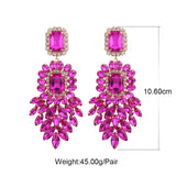 Crystal Dangle Earrings Rhinestone Weddings Party Jewelry