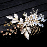 Crystal Pearl Hair Combs Bridal Hair Clips Wedding Jewelry Headpieces
