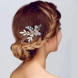 Crystal Pearl Hair Combs Bridal Hair Clips Wedding Jewelry Headpieces