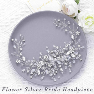 Crystal Wedding Headband Bridal Tiara Flower Headpiece Women Bride Headdress