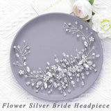 Crystal Wedding Headband Bridal Tiara Flower Headpiece Women Bride Headdress