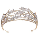 Crystal Wheat Ear Bridal Crown Headband Wedding Rhinestone Headdress