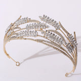 Crystal Wheat Ear Bridal Crown Headband Wedding Rhinestone Headdress