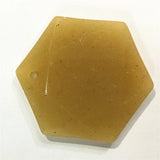 Faceted Hexagonal Sand Agate Pendant for Necklaces