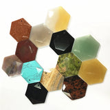 Faceted Hexagonal Sand Agate Pendant for Necklaces