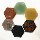 Faceted Hexagonal Sand Agate Pendant for Necklaces