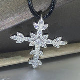CZ Cross Pendant Necklace Wedding Dainty Chain Strong High Classic
