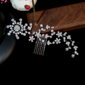 CZ Hair Comb Bridal Headdress Wedding Accessories