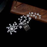 CZ Hair Comb Bridal Headdress Wedding Accessories