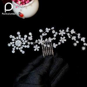 CZ Hair Comb Bridal Headdress Wedding Accessories