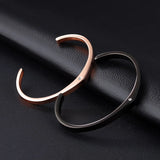 Stainless Steel Cuff Bracelet Opening Bangle