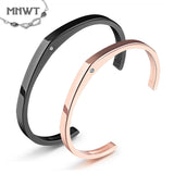 Stainless Steel Cuff Bracelet Opening Bangle