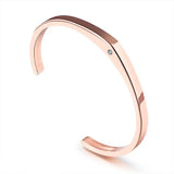 Stainless Steel Cuff Bracelet Opening Bangle