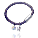 Cupid Star Crystal Pendant Leather Bracelet