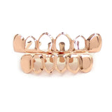 Rock Style Hip Hop Hollow Open Face Teeth Grill Caps Set