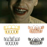 Rock Style Hip Hop Hollow Open Face Teeth Grill Caps Set