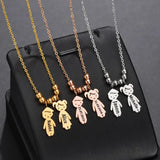 Name Boy Girl Pendant Necklace Personalized Kids Figure Necklaces