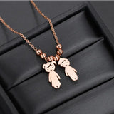 Name Boy Girl Pendant Necklace Personalized Kids Figure Necklaces
