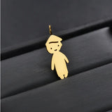 Name Boy Girl Pendant Necklace Personalized Kids Figure Necklaces