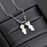 Name Boy Girl Pendant Necklace Personalized Kids Figure Necklaces