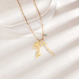 Birth Month Flower Name Necklace - Minimalist Jewelry for Women