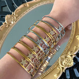 Stainless Steel Zircon Name Bracelet Adjustable Full Diamond Letter Bracelet