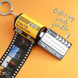 Custom Memory Film Roll Keychain DIY Album Keyring