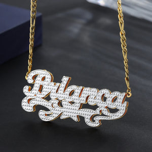 Butterfly Name Necklace Double Plated Stainless Steel Personalized Name Pendant