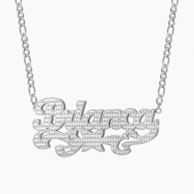 Butterfly Name Necklace Double Plated Stainless Steel Personalized Name Pendant