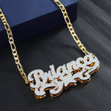 Butterfly Name Necklace Double Plated Stainless Steel Personalized Name Pendant