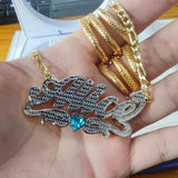 Personalized Double Plated Heart Name Necklace for Women