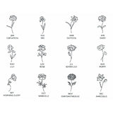 Alphabet Name Flower Necklace for Women Stainless Steel Jewelry