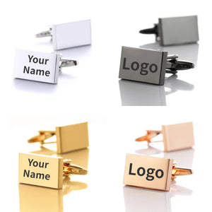 Personalized Engrave Rectangle Cufflinks for Men
