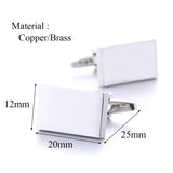Personalized Engrave Rectangle Cufflinks for Men