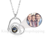 Heart-Shaped Projection Pendant Personalized Photo Gift Love Memories