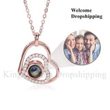 Heart-Shaped Projection Pendant Personalized Photo Gift Love Memories