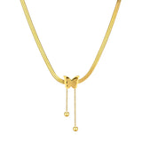 Butterfly Charm Chain Choker Necklace Stainless Steel Women's Jewelry