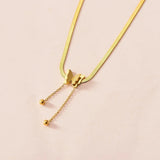 Butterfly Charm Chain Choker Necklace Stainless Steel Women's Jewelry
