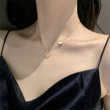Butterfly Charm Pendant Rose Stainless Steel Choker Necklace
