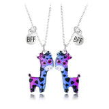 Cartoon Pendant Chain Magnet Necklace 2Pcs
