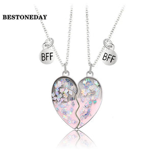 Cartoon Pendant Chain Magnet Necklace 2Pcs