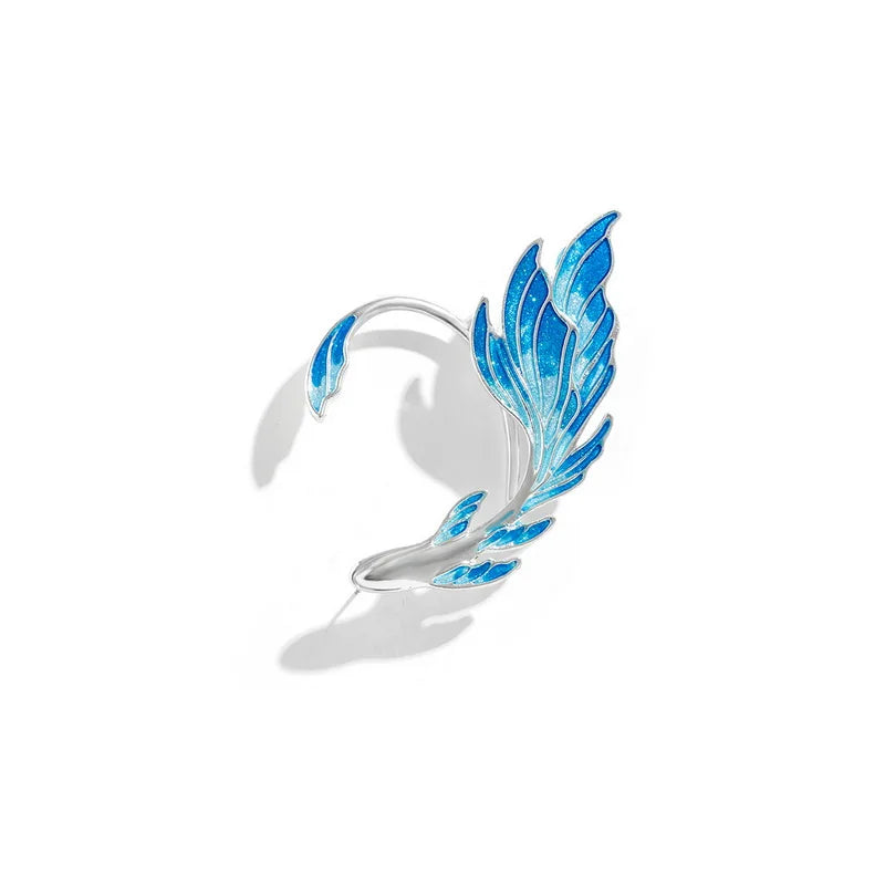 Goldfish Gradient Ear Clip Earrings Sweet Girls Gift