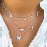 CZ Butterfly Charm Bracelet Dainty Jewelry