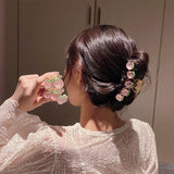 Japanese Sweet Peach Hairpin Transparent Pink Clip