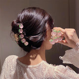 Japanese Sweet Peach Hairpin Transparent Pink Clip