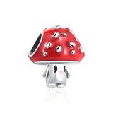 925 Sterling Silver Rabbit Bear Mushroom Cup Charm Bead for Bracelet
