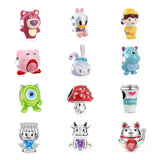 925 Sterling Silver Rabbit Bear Mushroom Cup Charm Bead for Bracelet