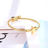 Star Shape Bangle Adjustable Bracelet Stainless Steel Wire Jewelry